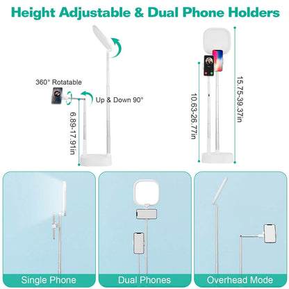 360° Rotatable Dual Phone Holder with Rechargeable Wireless Remote V8 DailySale