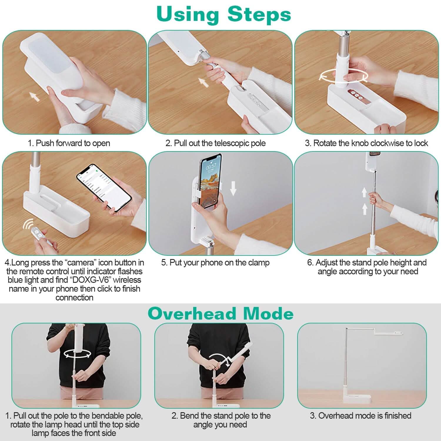 360° Rotatable Extendable Selfie Stand Phone Holder DailySale