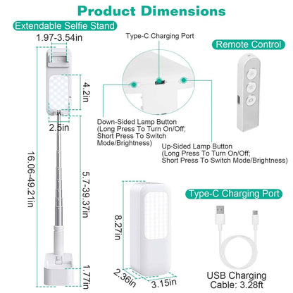 360° Rotatable Extendable Selfie Stand Phone Holder DailySale