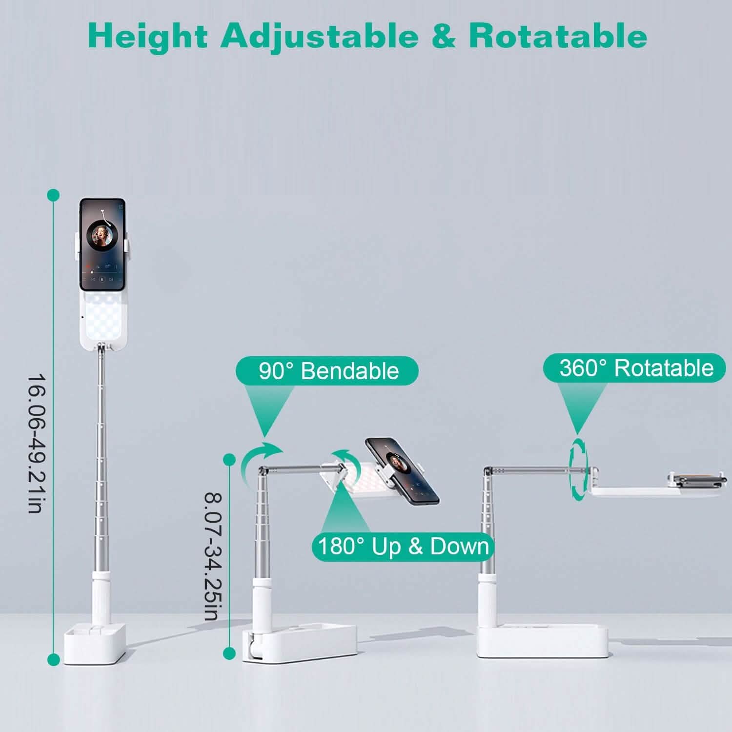 360° Rotatable Extendable Selfie Stand Phone Holder DailySale