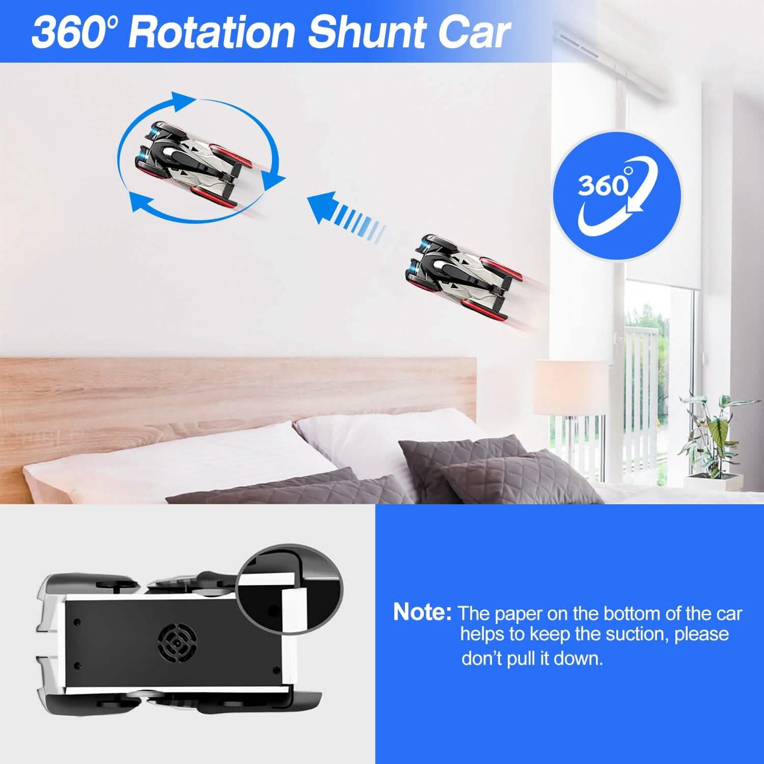 360¬∞ Rotating Electric Wall Climbing Remote Control Dual Mode Car DailySale