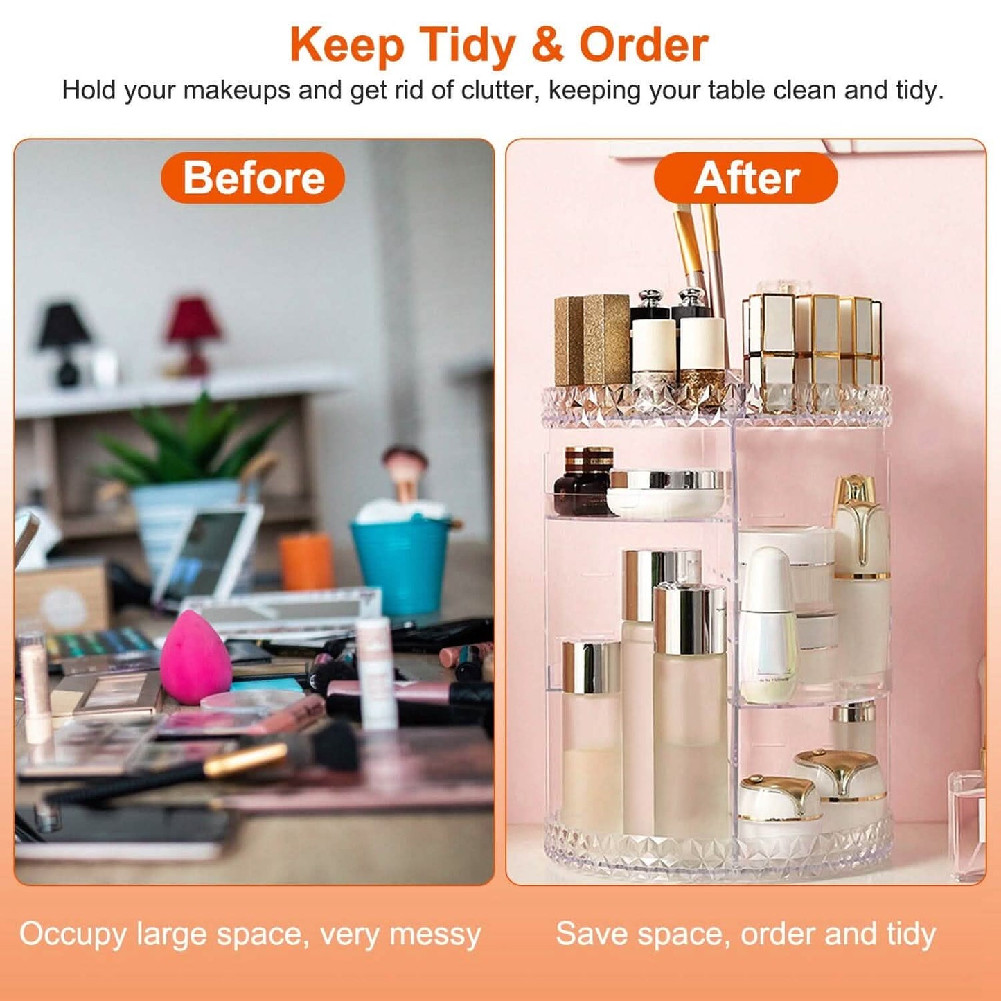 360° Rotating Make Up Organizer DailySale