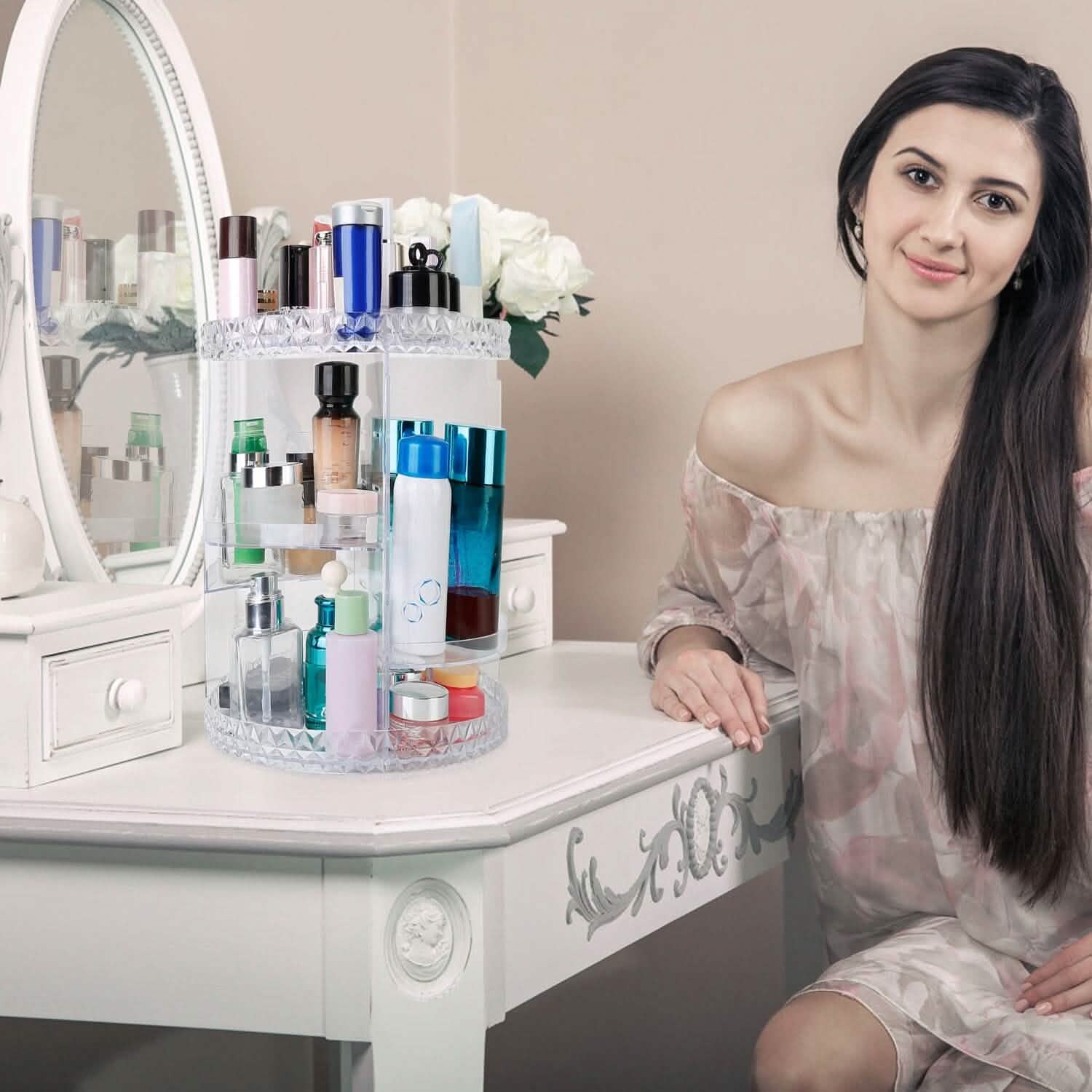 360° Rotating Make Up Organizer DailySale