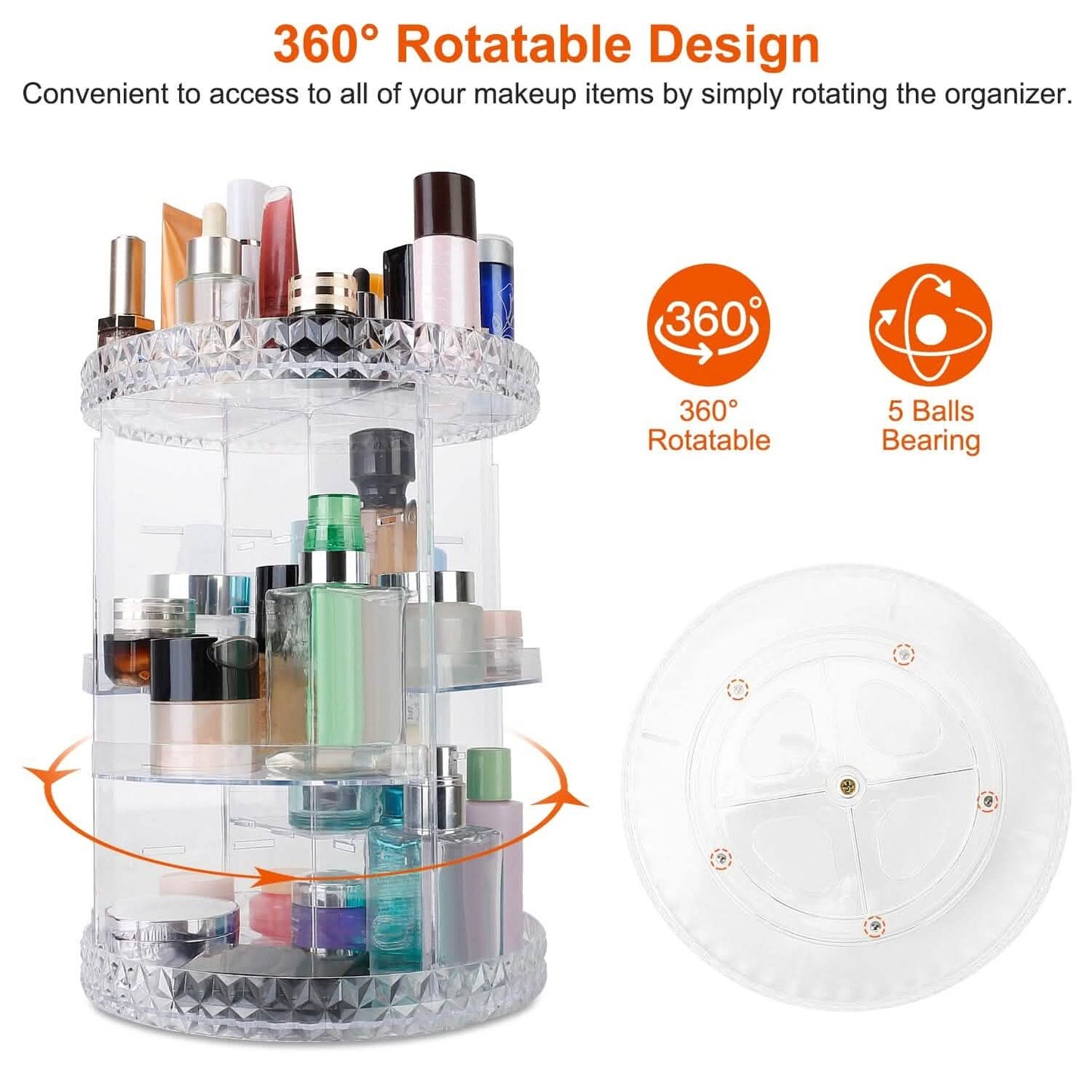 360° Rotating Make Up Organizer DailySale
