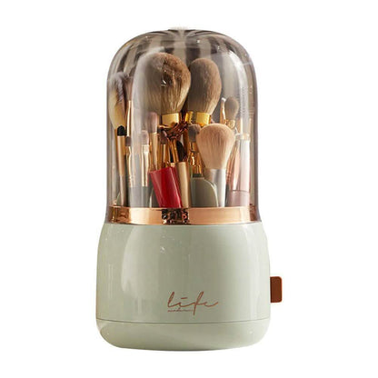 360¬∞ Rotating Makeup Brush Holder with Lid Makeup Organizer DailySale