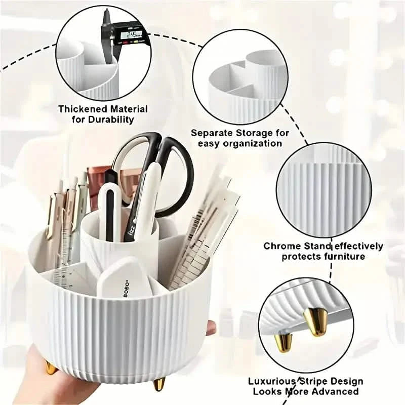 360° Rotating Makeup Organizer Holder for Brushes, Lipsticks, Skin Care & More DailySale