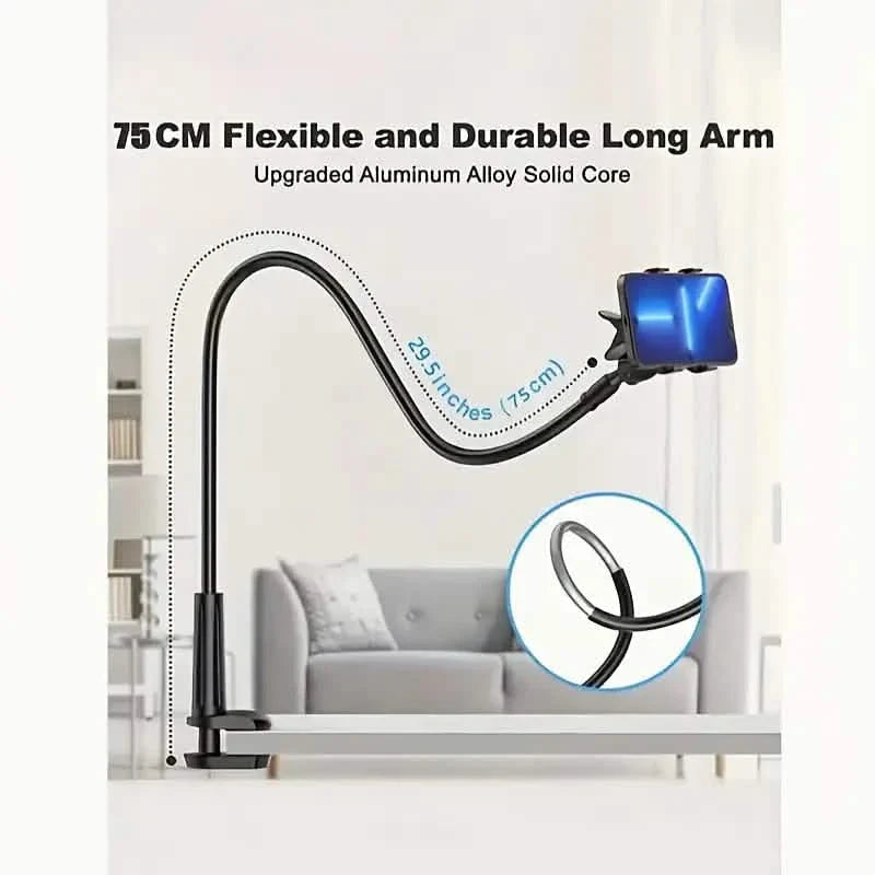 360° Rotating Universal Phone Stand with Flexible Spiral Base for Lazy Browsing DailySale