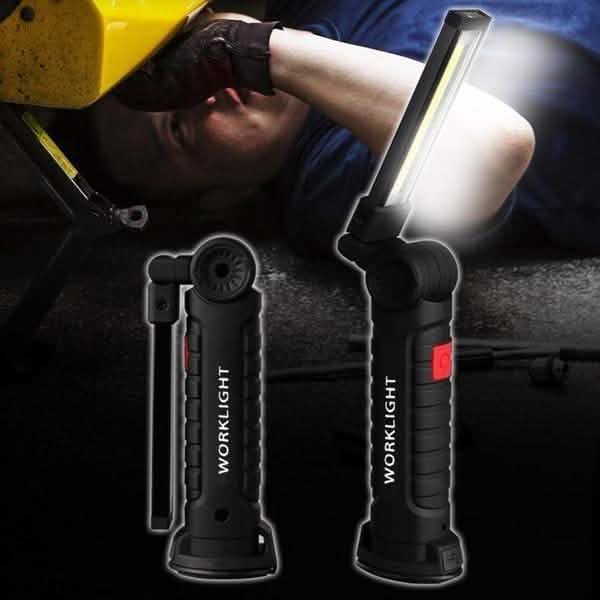 360° Rotation Inspection Lamp LED + COB Flexible Cordless Rechargeable Work Light DailySale