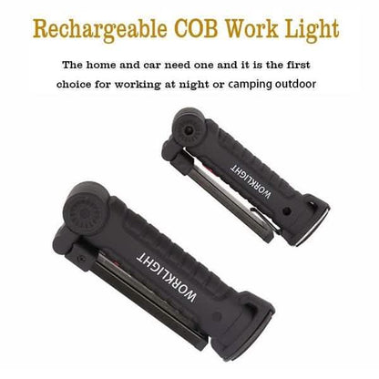 360° Rotation Inspection Lamp LED + COB Flexible Cordless Rechargeable Work Light DailySale
