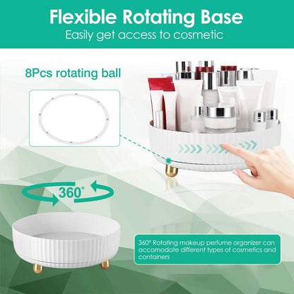 360¬∞ Spinning Perfume Cosmetic Storage Tray 22Lbs Load DailySale