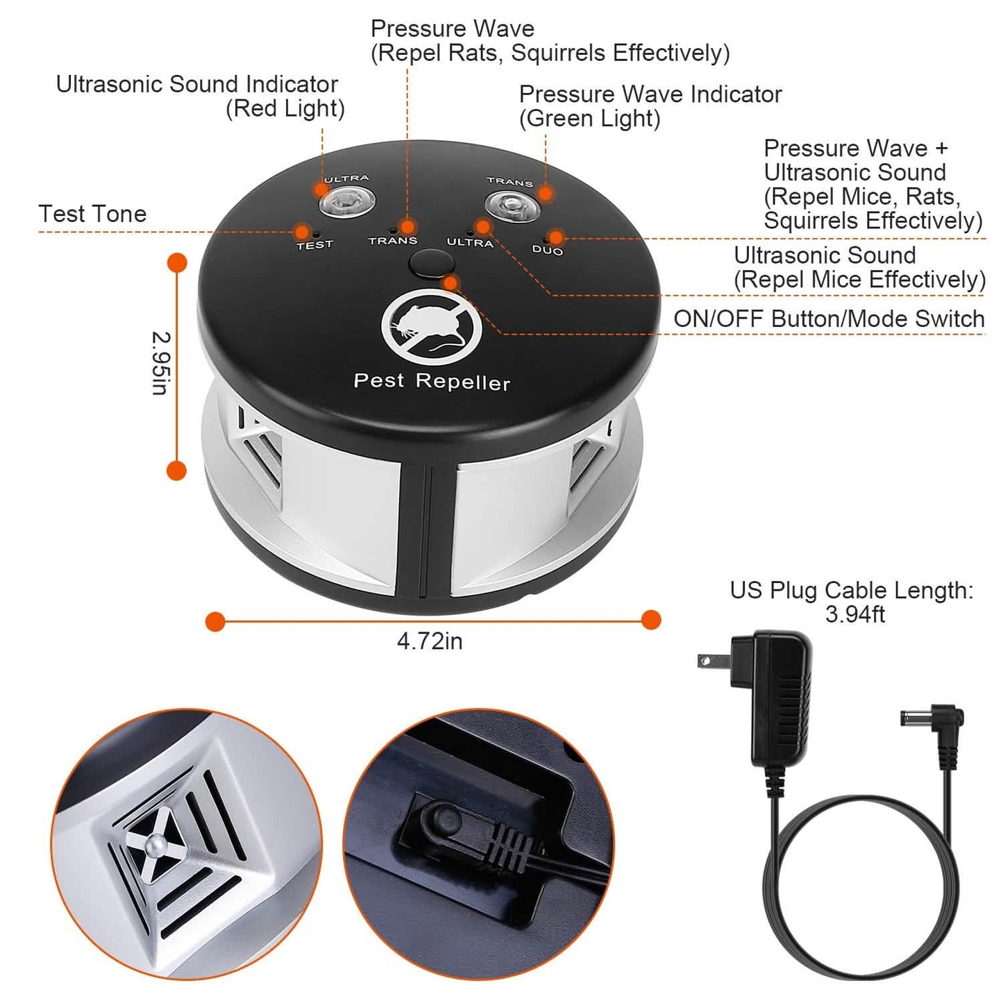 360° Ultrasonic Pest Repeller Electronic Plug-in Pest Control DailySale