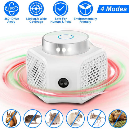 360° Ultrasonic Rodent Chaser Electronic Plug-in Mouse Control DailySale