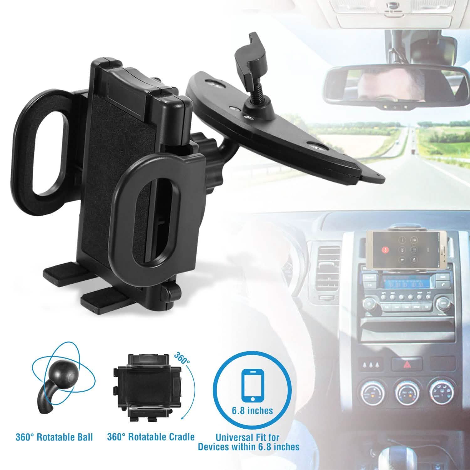 360° Universal CD Slot Car Phone Mount DailySale