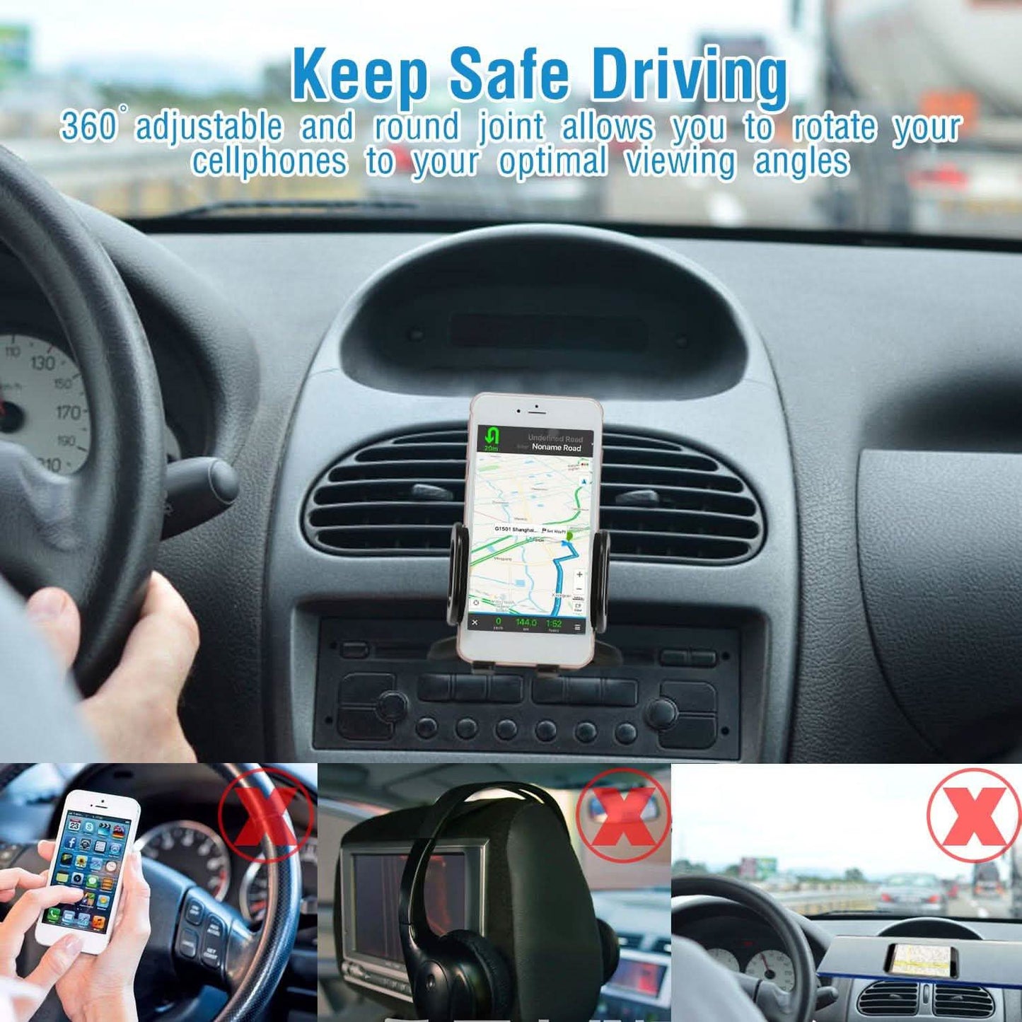 360° Universal CD Slot Car Phone Mount DailySale