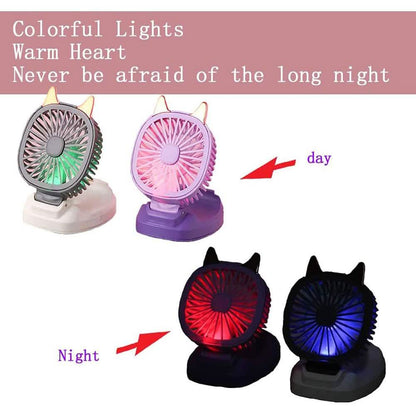 360¬∞Rotation Kids Portable Wrist Strap Mini Watch Hand Held Fan Cat Design DailySale