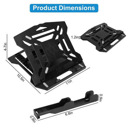 360º Rotating Laptop Riser Stand with Phone Stand 8 Level Adjustable Height DailySale