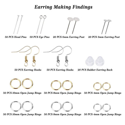 366-Pieces: Jewelry Making Silicone Earring Necklace Pendant Resin Casting Molds DailySale
