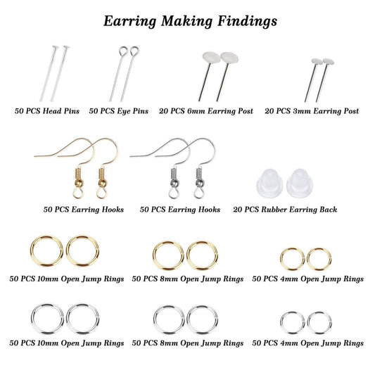 366-Pieces: Jewelry Making Silicone Earring Necklace Pendant Resin Casting Molds DailySale