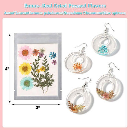 366-Pieces: Jewelry Making Silicone Earring Necklace Pendant Resin Casting Molds DailySale