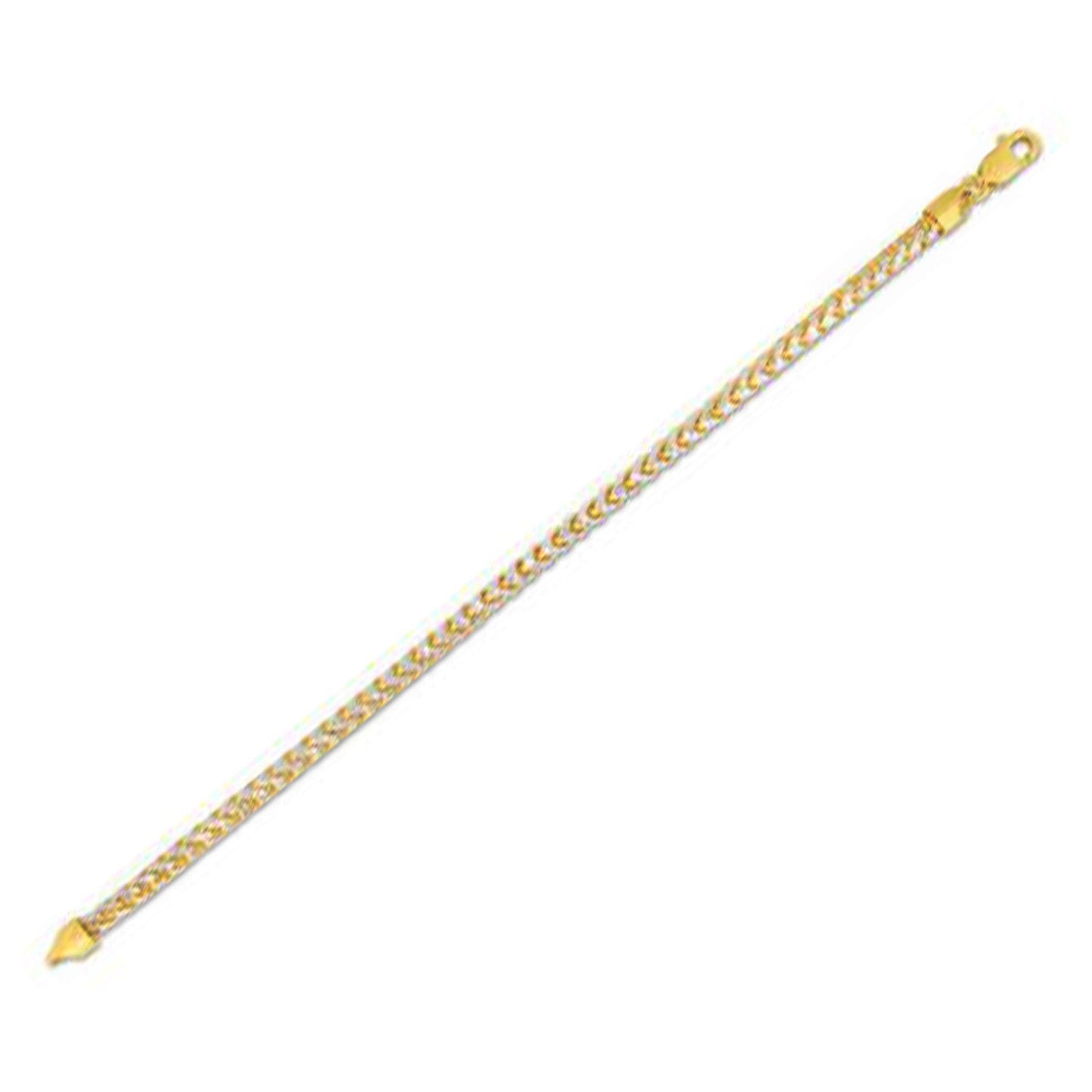 14k Yellow Gold Round Pave Franco Chain (4.00 mm) Bids.com