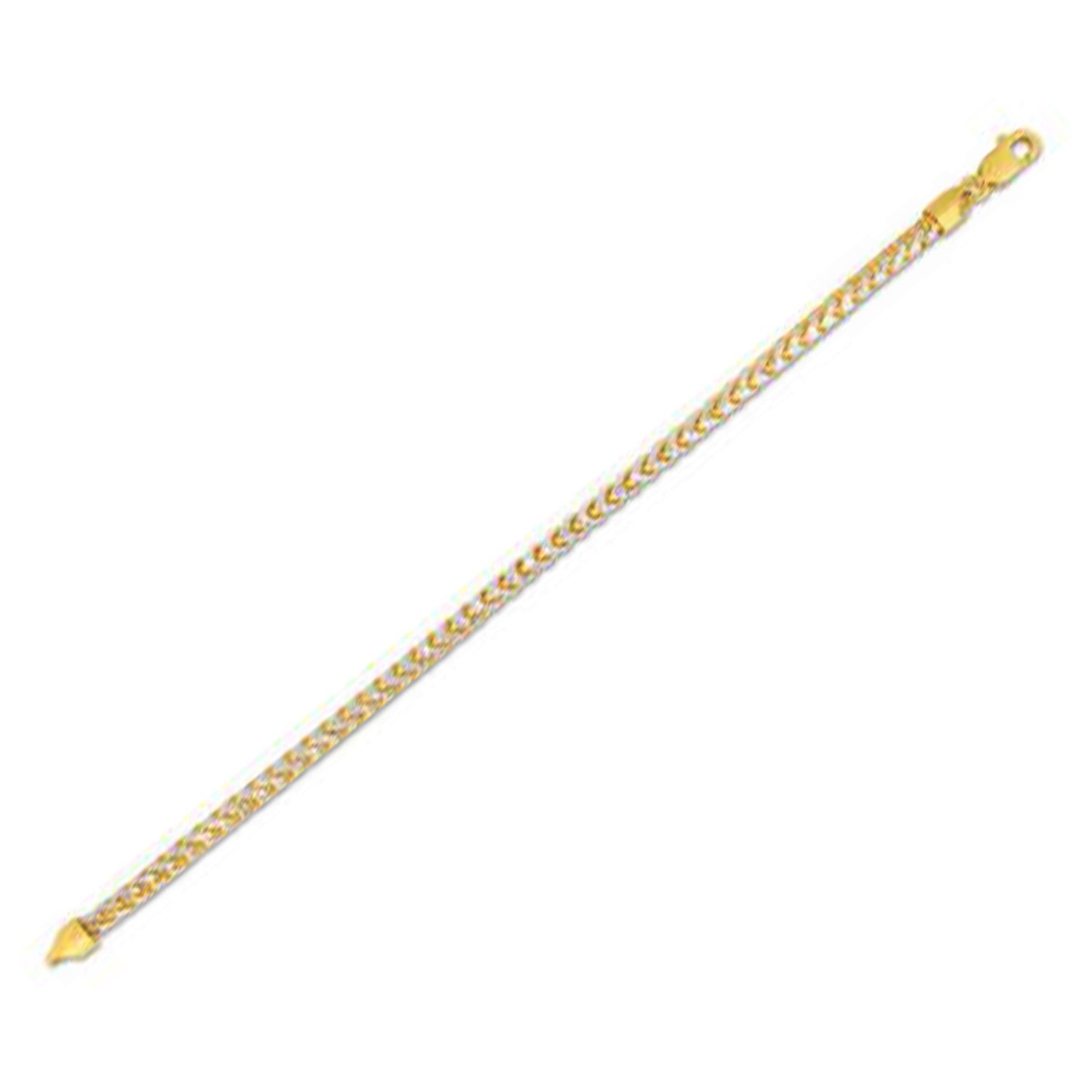 14k Yellow Gold Round Pave Franco Chain (4.00 mm) Bids.com