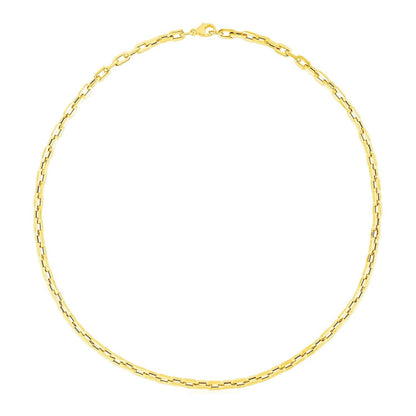14k Yellow Gold Paperclip Chain Necklace Bids.com