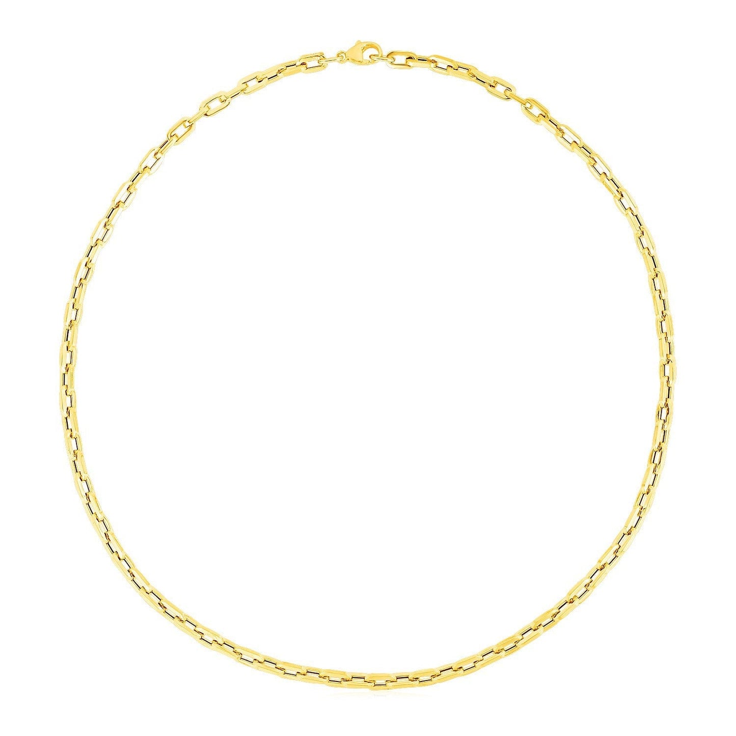 14k Yellow Gold Paperclip Chain Necklace Bids.com