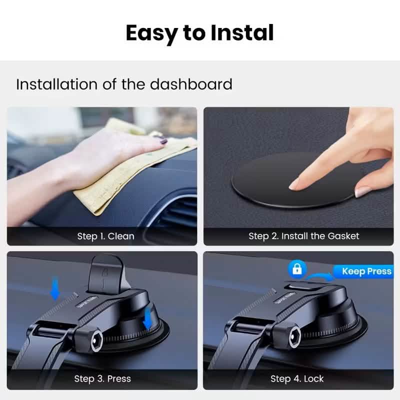 TOPK D38C Car Phone Holder – Adjustable Dashboard Mount DailySale