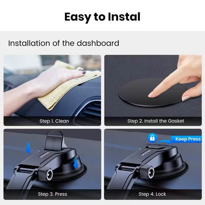 TOPK D38C Car Phone Holder – Adjustable Dashboard Mount DailySale