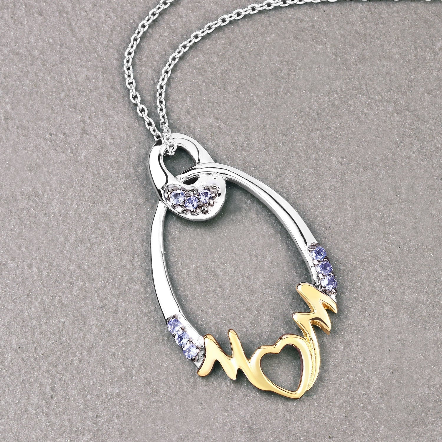 0.18 Carat Genuine Tanzanite .925 Sterling Silver Pendant Bids.com