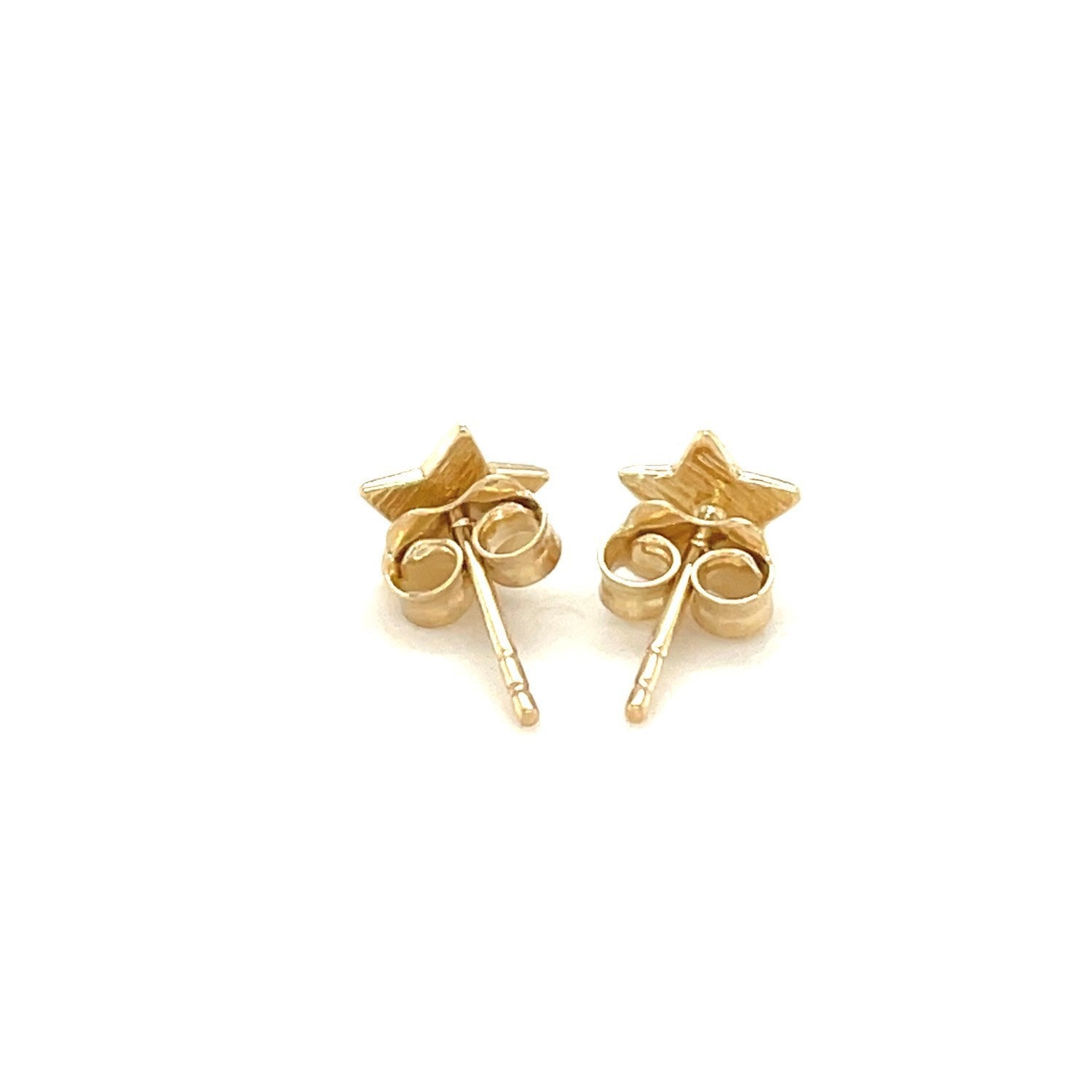 14k Yellow Gold Post Earrings with Stars Bids.com