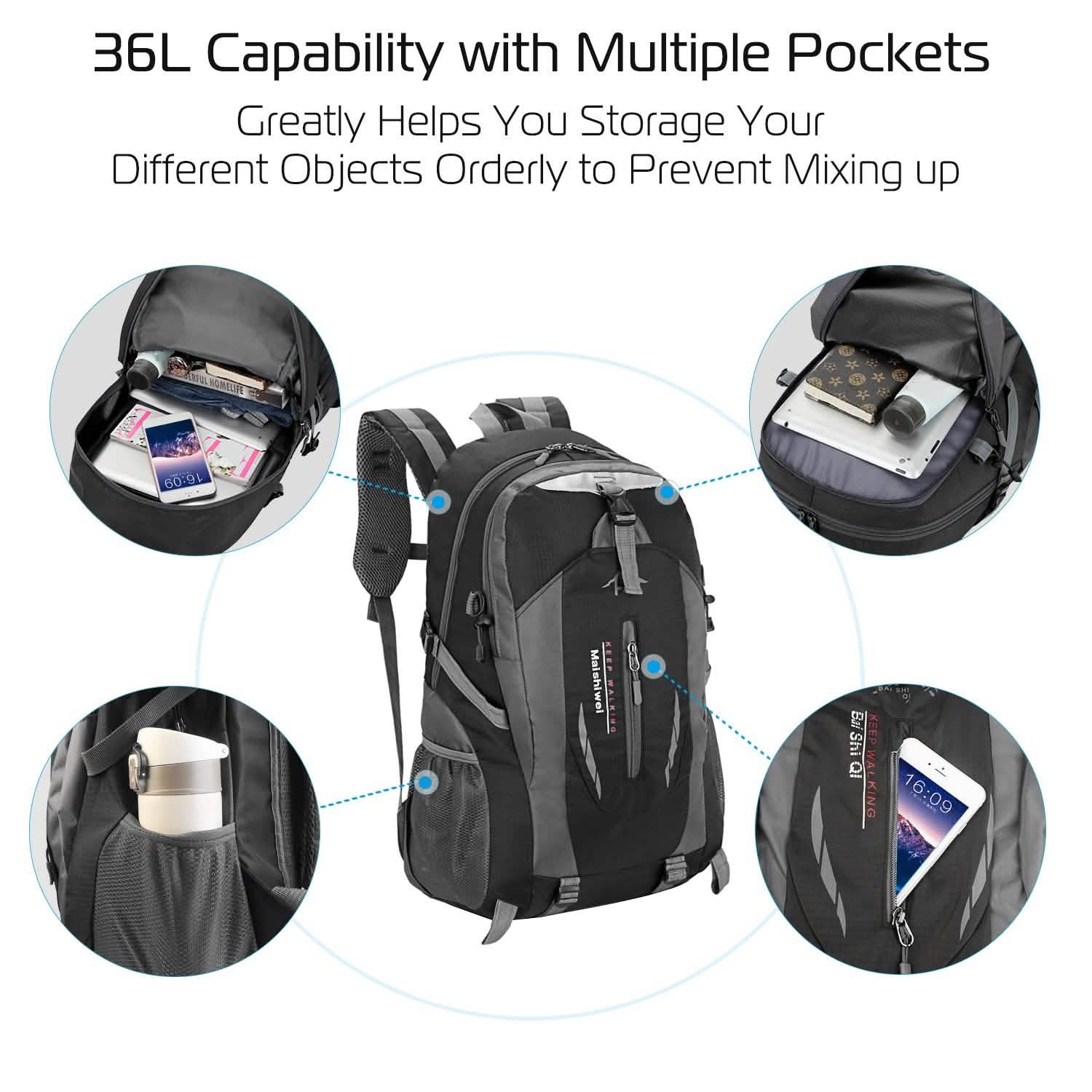36L Outdoor Backpack Waterproof Travel Knapsack DailySale