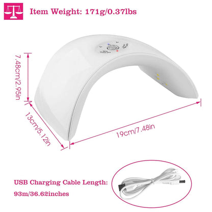 36W UV LED Lamp Nail Gel Dryer 12 LED Sensor Gel Curing Machine DailySale