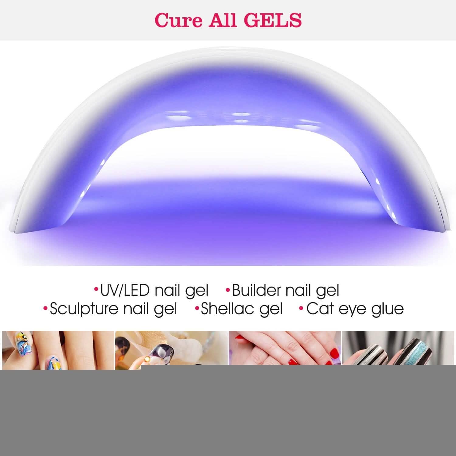 36W UV LED Lamp Nail Gel Dryer 12 LED Sensor Gel Curing Machine DailySale