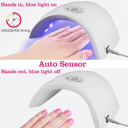 36W UV LED Lamp Nail Gel Dryer 12 LED Sensor Gel Curing Machine DailySale