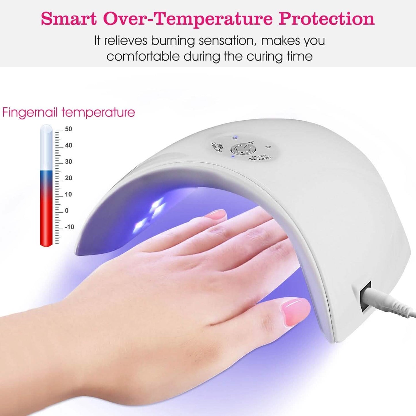 36W UV LED Lamp Nail Gel Dryer 12 LED Sensor Gel Curing Machine DailySale