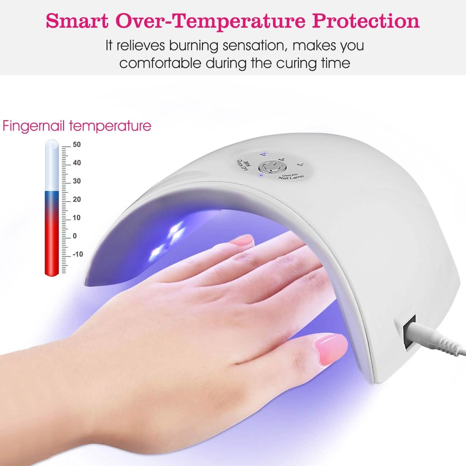 36W UV LED Lamp Nail Gel Dryer 12 LED Sensor Gel Curing Machine DailySale