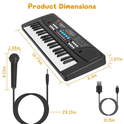 37 Keys Digital Music Electronic Keyboard Instrument with Microphone DailySale