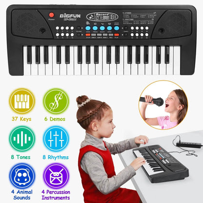 37 Keys Digital Music Electronic Keyboard Instrument with Microphone DailySale