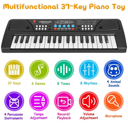 37 Keys Digital Music Electronic Keyboard Instrument with Microphone DailySale