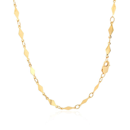 14K Yellow Gold Polished Diamond Motif Chain (3.0mm) Bids.com