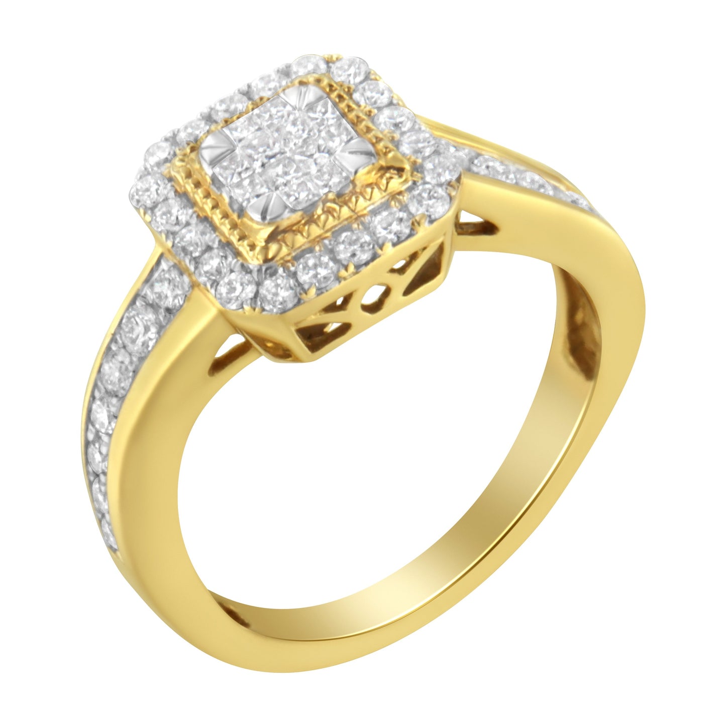 10KT Yellow Gold Diamond Cocktail Ring (5/8 cttw, H-I Color, SI2-I1 Clarity) Bids.com