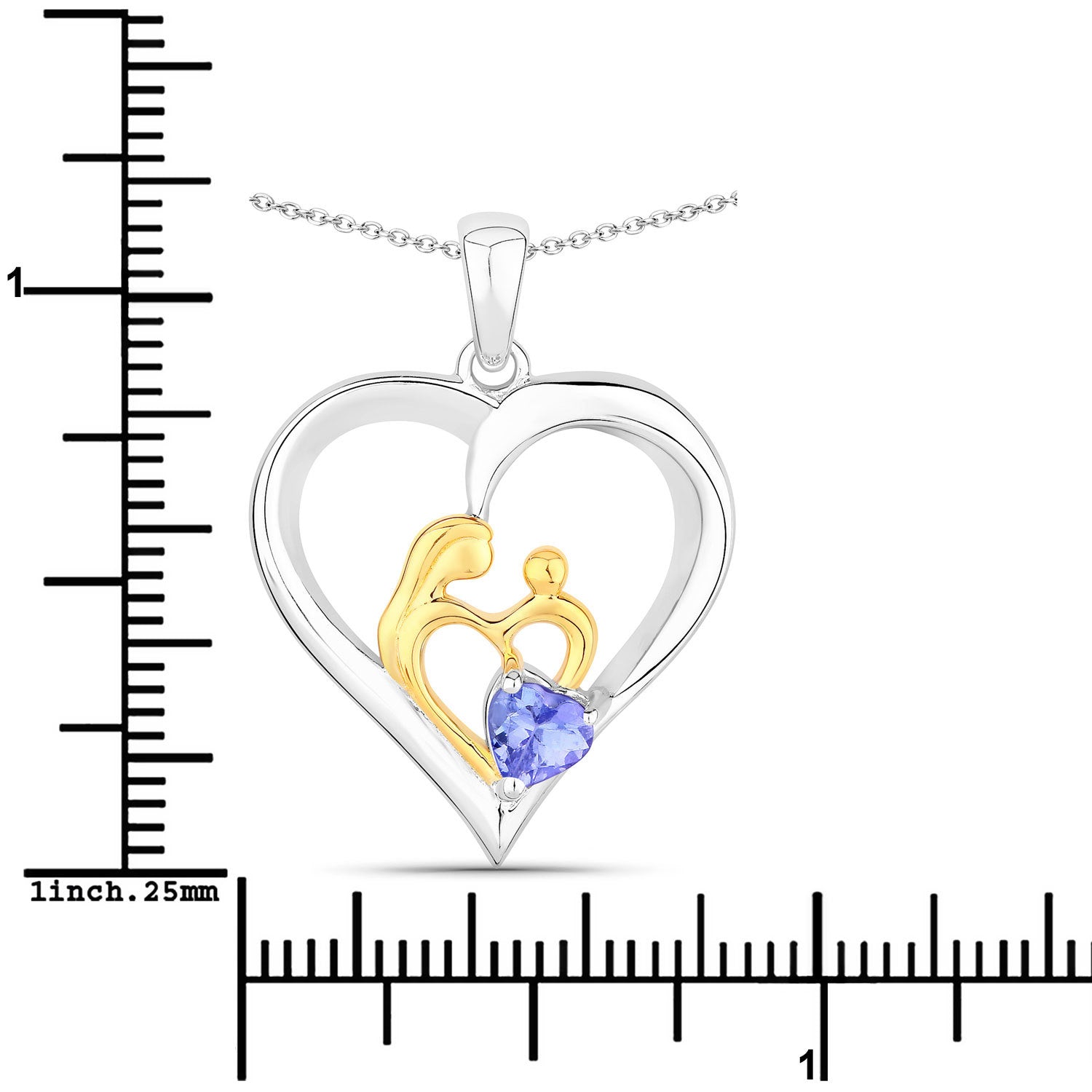 0.45 Carat Genuine Tanzanite .925 Sterling Silver Pendant Bids.com