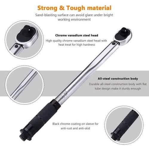 3/8 Drive Click Torque Wrench Set-HTW1A DailySale