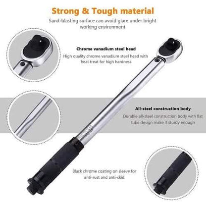 3/8 Drive Click Torque Wrench Set-HTW1A DailySale