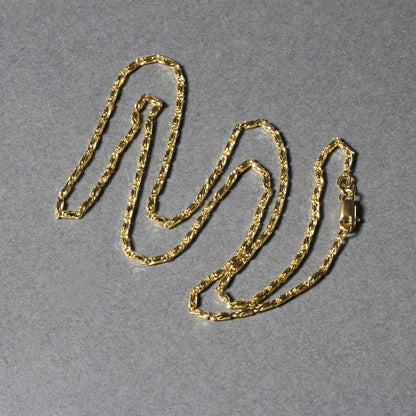 Diamond Cut Fancy Links Pendant Chain in 14k Yellow Gold (1.5mm) Bids.com