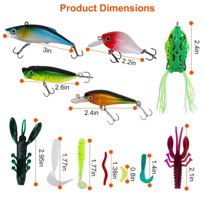 383-Piece: Fishing Lures Tackle Box DailySale