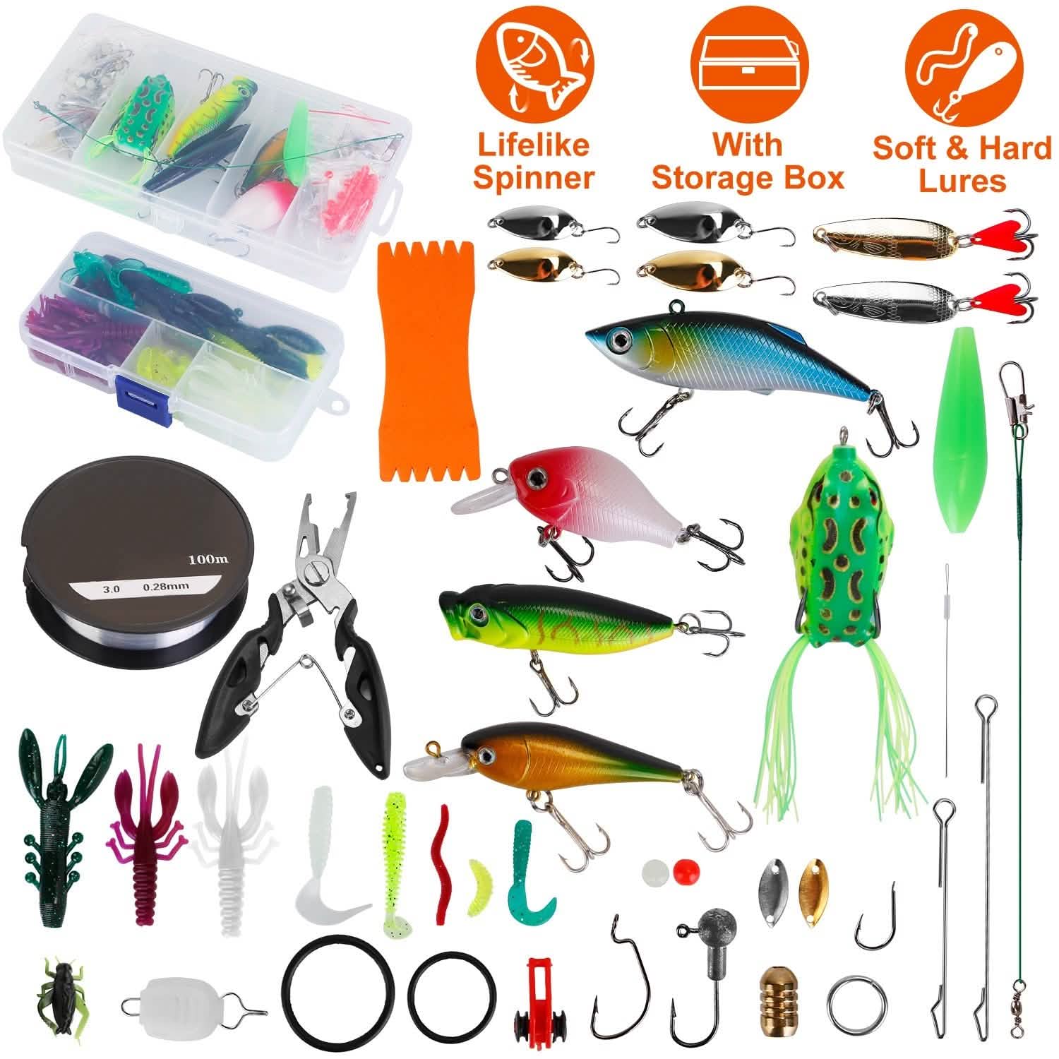 383-Piece: Fishing Lures Tackle Box DailySale