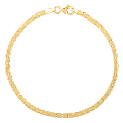 14k Yellow Gold 7 inch Mini Cube Bracelet (2.60 mm) Bids.com