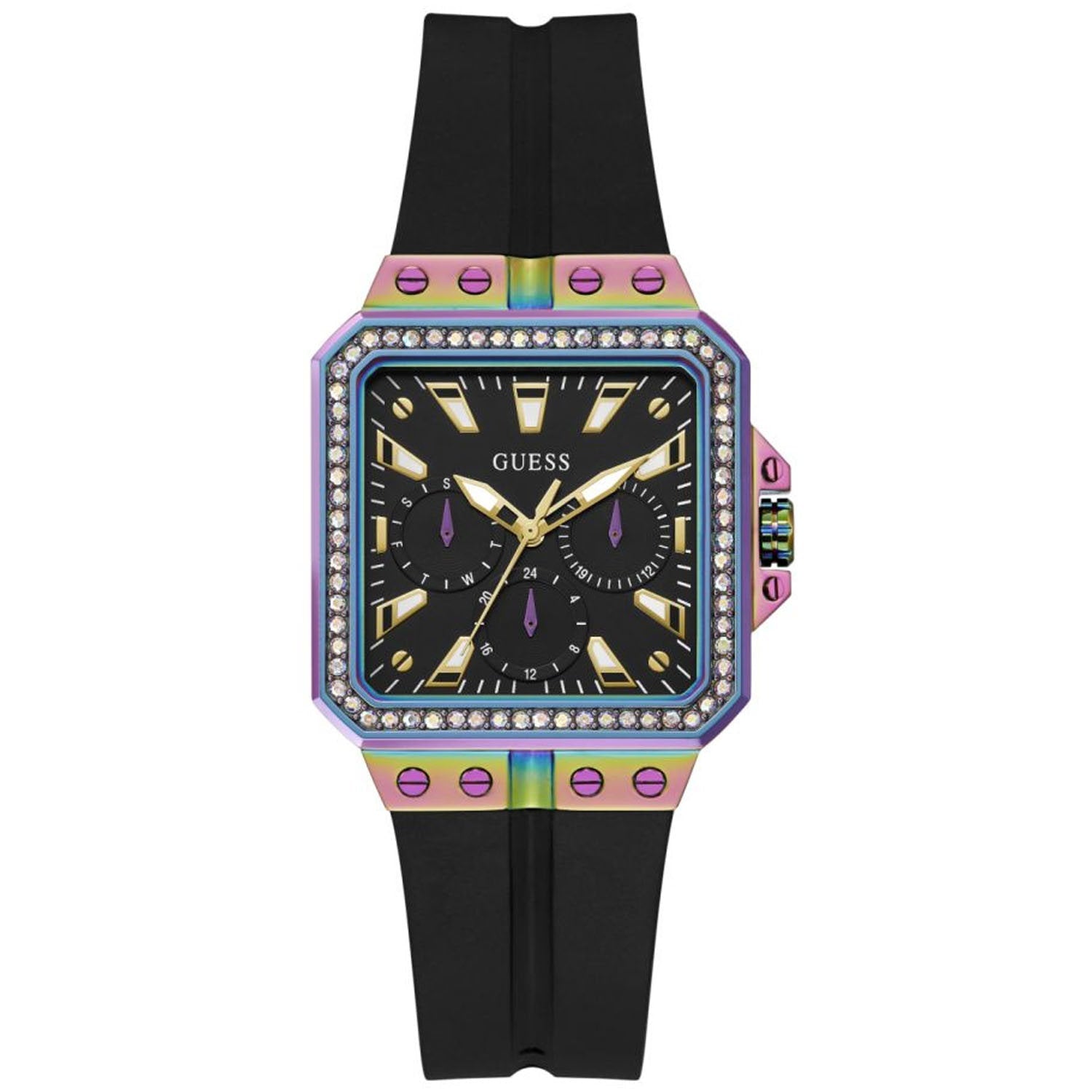 Guess Women's Libra Black Silicone Bids.com